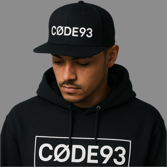 CØDE93 // BLACKOUT SNAPBACK CAP – STAY CODED.